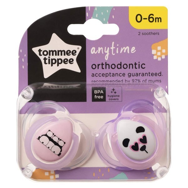Tommee tippee Lot de 2 Sucette Anytime 0-6m
